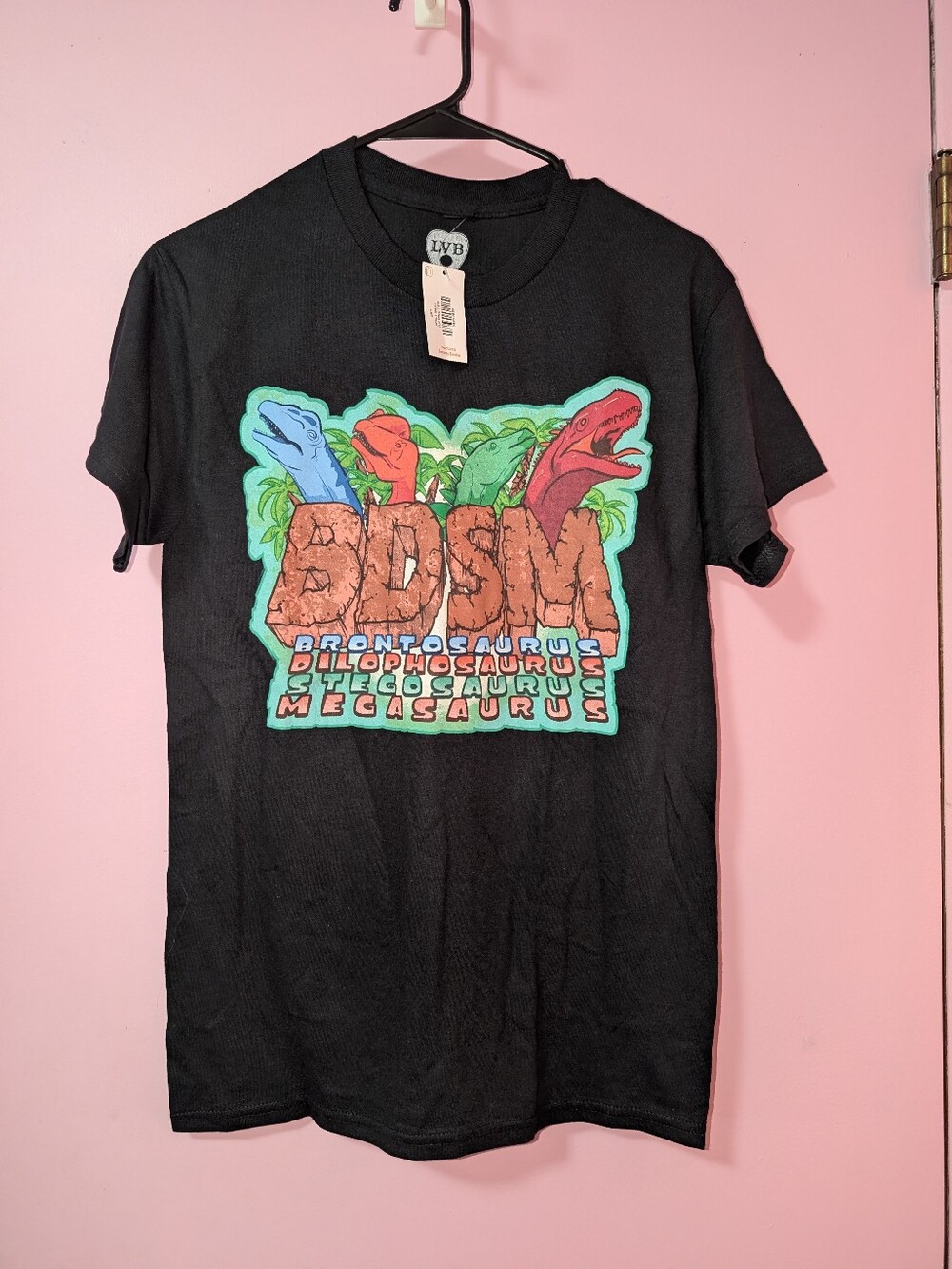 NWT Funny Dinosaur BDSM T-Shirt